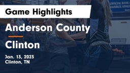 Anderson County  vs Clinton  Game Highlights - Jan. 13, 2023
