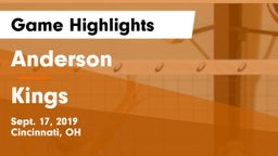 Anderson  vs Kings  Game Highlights - Sept. 17, 2019