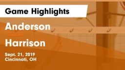 Anderson  vs Harrison  Game Highlights - Sept. 21, 2019