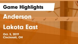 Anderson  vs Lakota East  Game Highlights - Oct. 5, 2019