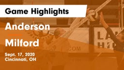 Anderson  vs Milford  Game Highlights - Sept. 17, 2020