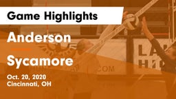 Anderson  vs Sycamore  Game Highlights - Oct. 20, 2020