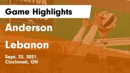 Anderson  vs Lebanon   Game Highlights - Sept. 23, 2021