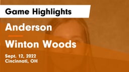 Anderson  vs Winton Woods  Game Highlights - Sept. 12, 2022
