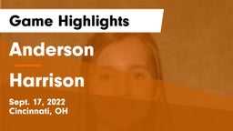 Anderson  vs Harrison  Game Highlights - Sept. 17, 2022
