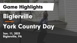 Biglerville  vs York Country Day Game Highlights - Jan. 11, 2023