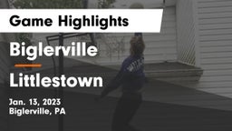 Biglerville  vs Littlestown  Game Highlights - Jan. 13, 2023