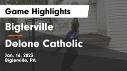 Biglerville  vs Delone Catholic  Game Highlights - Jan. 16, 2023