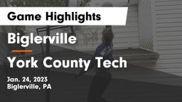 Biglerville  vs York County Tech  Game Highlights - Jan. 24, 2023