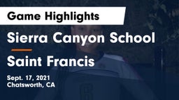 Sierra Canyon School vs Saint Francis Game Highlights - Sept. 17, 2021