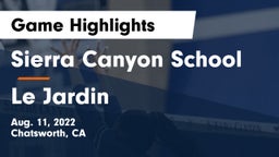 Sierra Canyon School vs Le Jardin Game Highlights - Aug. 11, 2022