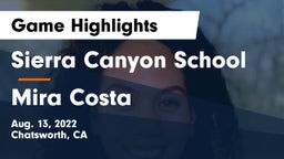 Sierra Canyon School vs Mira Costa  Game Highlights - Aug. 13, 2022