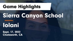 Sierra Canyon School vs Iolani Game Highlights - Sept. 17, 2022