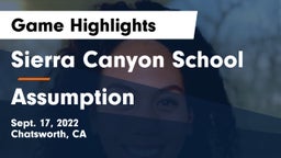 Sierra Canyon School vs Assumption Game Highlights - Sept. 17, 2022