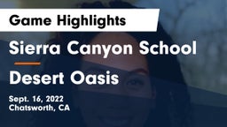Sierra Canyon School vs Desert Oasis Game Highlights - Sept. 16, 2022