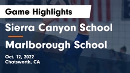 Sierra Canyon School vs Marlborough School Game Highlights - Oct. 12, 2022