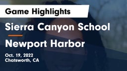 Sierra Canyon School vs Newport Harbor  Game Highlights - Oct. 19, 2022