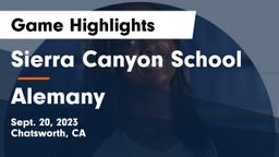 Sierra Canyon School vs Alemany Game Highlights - Sept. 20, 2023