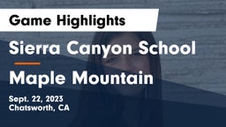 Sierra Canyon School vs Maple Mountain Game Highlights - Sept. 22, 2023