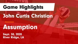 John Curtis Christian  vs Assumption  Game Highlights - Sept. 30, 2020