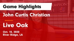 John Curtis Christian  vs Live Oak  Game Highlights - Oct. 10, 2020