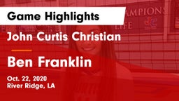 John Curtis Christian  vs Ben Franklin  Game Highlights - Oct. 22, 2020