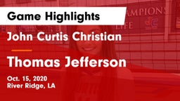 John Curtis Christian  vs Thomas Jefferson  Game Highlights - Oct. 15, 2020