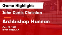 John Curtis Christian  vs Archbishop Hannan  Game Highlights - Oct. 28, 2020
