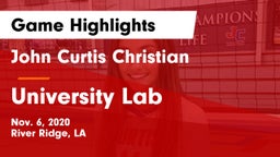 John Curtis Christian  vs University Lab  Game Highlights - Nov. 6, 2020
