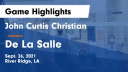 John Curtis Christian  vs De La Salle  Game Highlights - Sept. 26, 2021