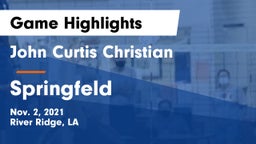 John Curtis Christian  vs Springfeld Game Highlights - Nov. 2, 2021