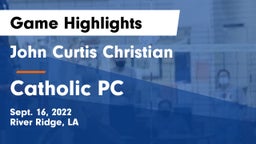 John Curtis Christian  vs Catholic PC Game Highlights - Sept. 16, 2022