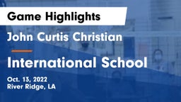 John Curtis Christian  vs International School Game Highlights - Oct. 13, 2022