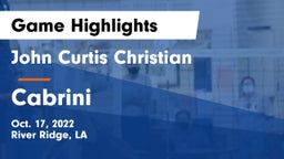 John Curtis Christian  vs Cabrini  Game Highlights - Oct. 17, 2022