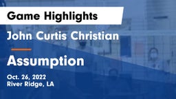 John Curtis Christian  vs Assumption  Game Highlights - Oct. 26, 2022