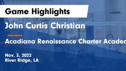 John Curtis Christian  vs Acadiana Renaissance Charter Academy  Game Highlights - Nov. 3, 2022
