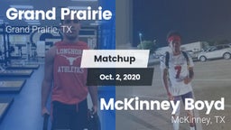 Matchup: Grand Prairie High vs. McKinney Boyd  2020