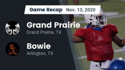 Recap: Grand Prairie  vs. Bowie  2020