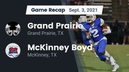 Recap: Grand Prairie  vs. McKinney Boyd  2021