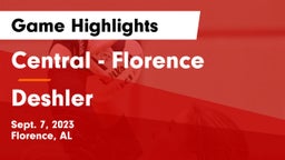 Central  - Florence vs Deshler  Game Highlights - Sept. 7, 2023