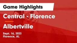 Central  - Florence vs Albertville  Game Highlights - Sept. 16, 2023