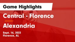 Central  - Florence vs Alexandria  Game Highlights - Sept. 16, 2023