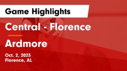 Central  - Florence vs Ardmore  Game Highlights - Oct. 2, 2023