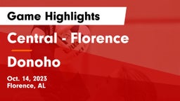 Central  - Florence vs Donoho  Game Highlights - Oct. 14, 2023