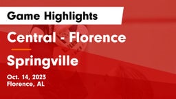 Central  - Florence vs Springville  Game Highlights - Oct. 14, 2023