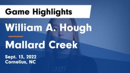 William A. Hough  vs Mallard Creek  Game Highlights - Sept. 13, 2022