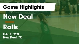 New Deal  vs Ralls  Game Highlights - Feb. 4, 2020