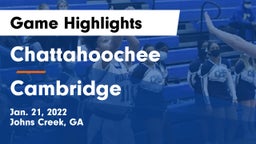 Chattahoochee  vs Cambridge  Game Highlights - Jan. 21, 2022