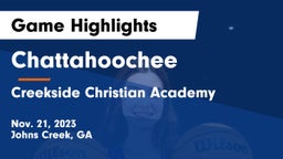 Chattahoochee  vs Creekside Christian Academy Game Highlights - Nov. 21, 2023