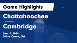 Chattahoochee  vs Cambridge  Game Highlights - Jan. 9, 2024